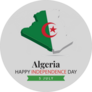 Algeria Happy Independence Day Sticker