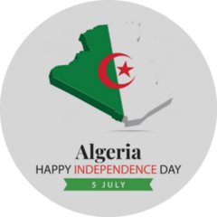 Algeria Happy Independence Day Sticker