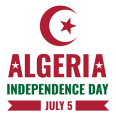 Algeria Independence Day Typography Sticker