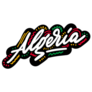Algeria Lettering On Black Sticker 