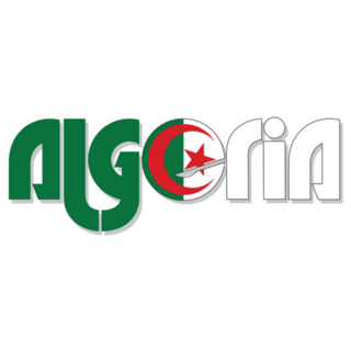 Algeria Lettering Reflection Sticker
