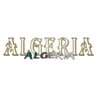 Algeria Light Bulb Lettering Sticker