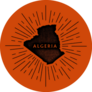 Algeria Map With Grunge Texture Sticker
