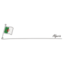 Algeria National Flag Handwritten Sticker