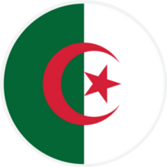Algeria Round Country Flag Sticker