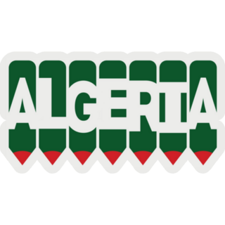 Algeria Text With Pens Sticker 