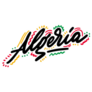 Algeria Word Text Creative Handwritten Sticker