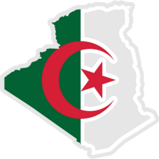 Algerian Map Flag Sticker