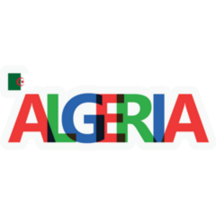 Algerias Colorful Typography Sticker