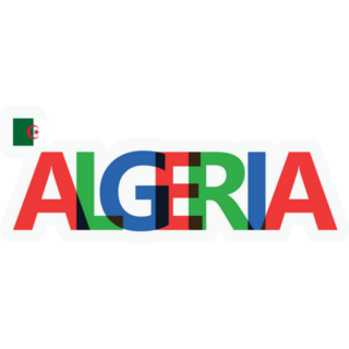 Algerias Colorful Typography Sticker