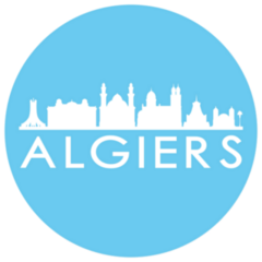 Algiers, Algeria Capital Round Button Sticker