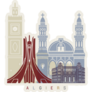 Algiers Algeria Skyline Poster Sticker