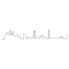 Algiers Dark Line Algeria Sticker