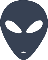 Alien Face With Large Eyes Sticker