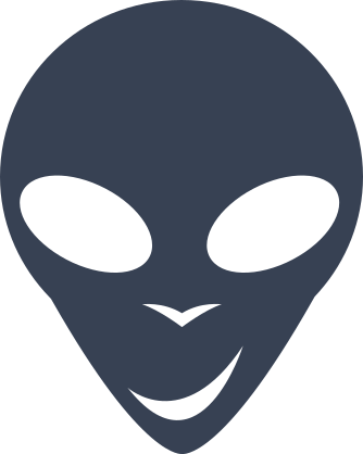 Alien Head Smiling Sticker