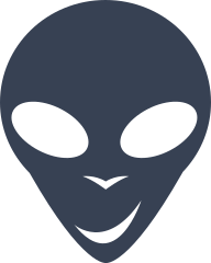 Alien Head Smiling Sticker