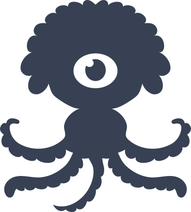 Alien Octopus With One Eye Sticker