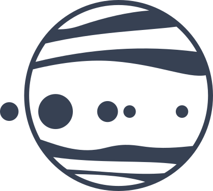 Alien Planet With Little Moons Sticker