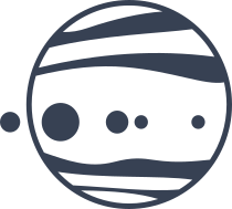 Alien Planet With Little Moons Sticker