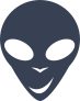 Alien Smirking Sticker