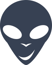Alien Smirking Sticker