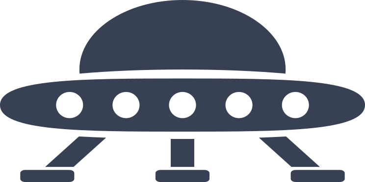 Alien Spaceship Sticker