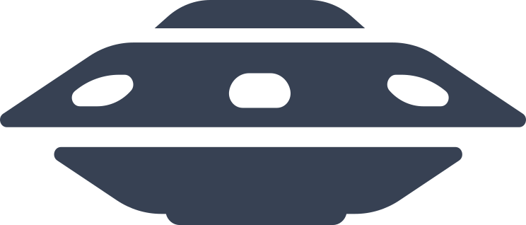 Alien Spaceship With Three Windows Sticker