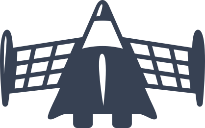 Alien Spaceship With Wings Sticker