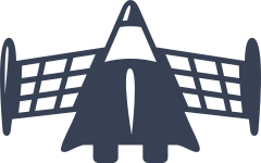 Alien Spaceship With Wings Sticker