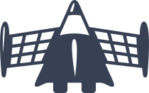 Alien Spaceship With Wings Sticker