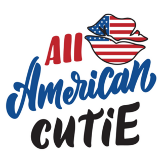 All American Cutie Patriotic Sticker