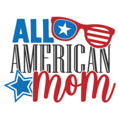 All American Mom - 4th Of July Sticker