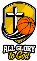 All Glory To God Basketball Shield Icon Sticker