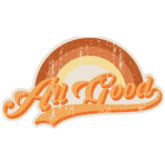 All Good Slogan Sunset Sticker