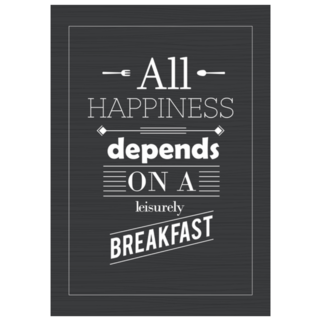All Happiness Depends On A Leisurely Breakfast Sticker