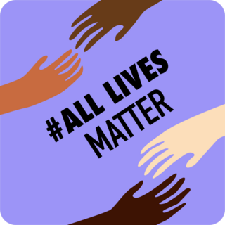 All Lives Matter Purple Square Sticker