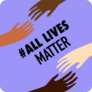All Lives Matter Purple Square Sticker