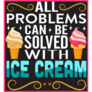 All Problems Solved Ice Cream Sticker