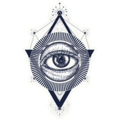 All Seeing Eye Tattoo Art Spiritual Sticker