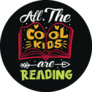 All The Cool Kids Are Reading Cool Lettering Sticker