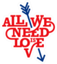 All We Need Is Love Art Deco Style Sticker
