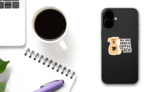 All You Need Is Coffee And Dog Sticker on a Phone (New) example