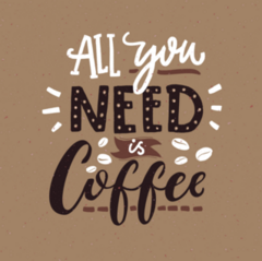 All You Need Is Coffee Typography Sticker