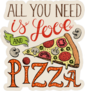 All You Need Is Love And Pizza Sticker