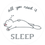 All You Need Is Sleep Cat Sticker