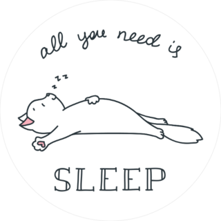 All You Need Is Sleep Cat Sticker