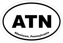 Allentown, Pennsylvania Oval Stickers