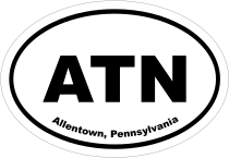 Allentown, Pennsylvania Oval Stickers