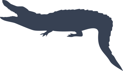 Alligator Crocodile Eating Sticker