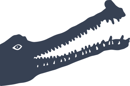 Alligator Crocodile Face Sticker